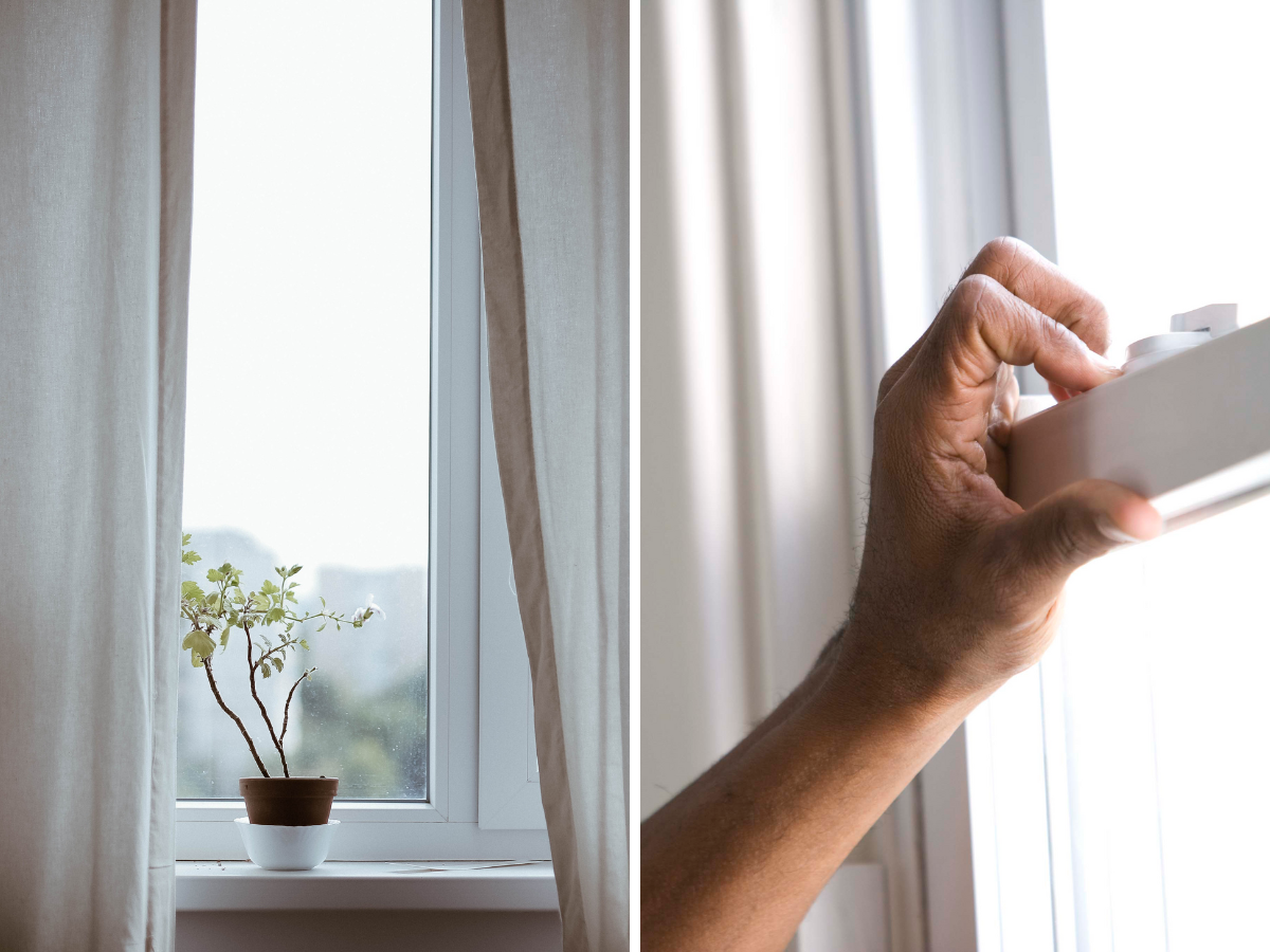 open windows for ventilation to regulate humidity levels