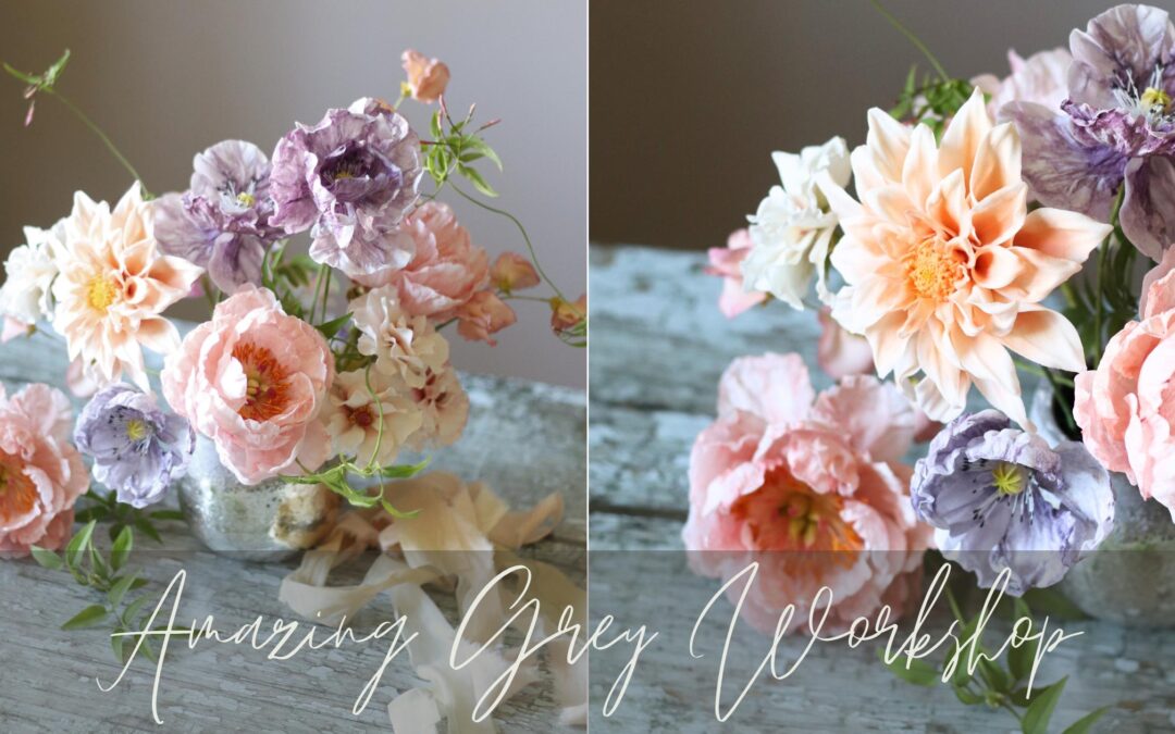 Amazing Grey Sugar Flower Workshop: Learn Wafer Paper Flowers & Gumpaste Flowers in London