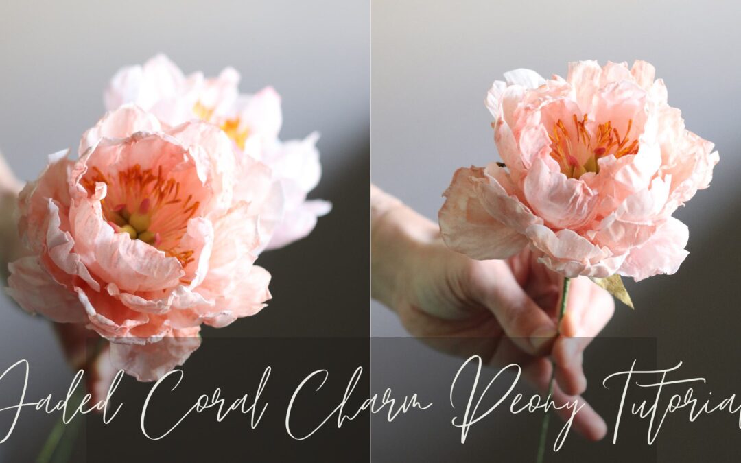 Wafer Paper Faded Coral Charm Peony Tutorial: Learn to Create Elegant Handmade Flowers
